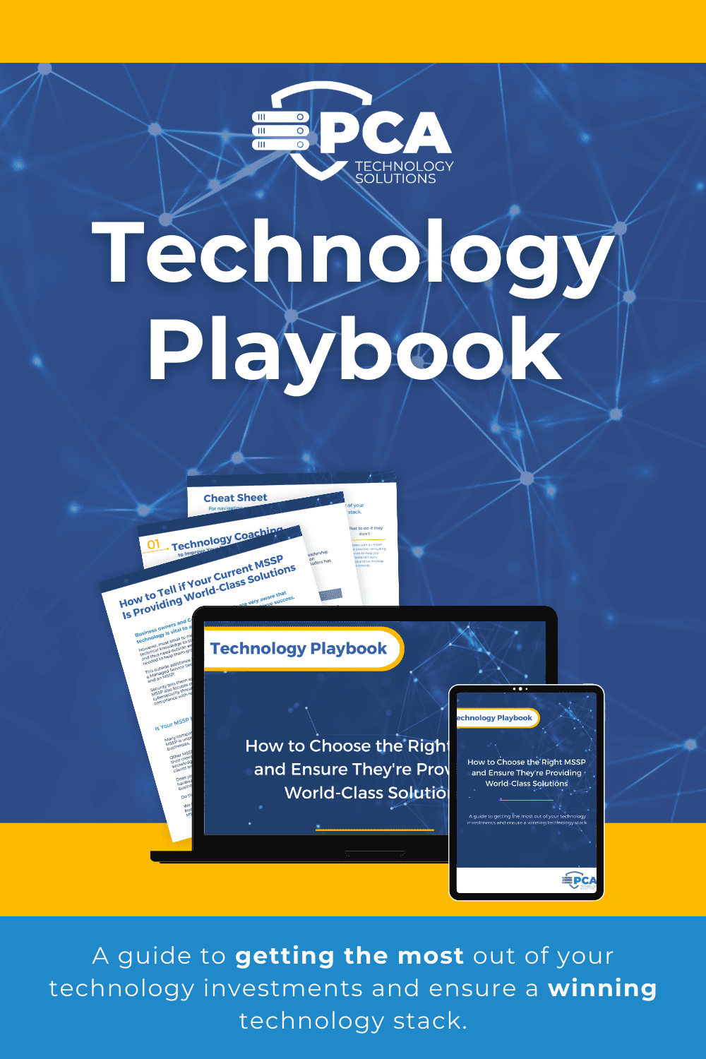 Technology Playbook with dark background